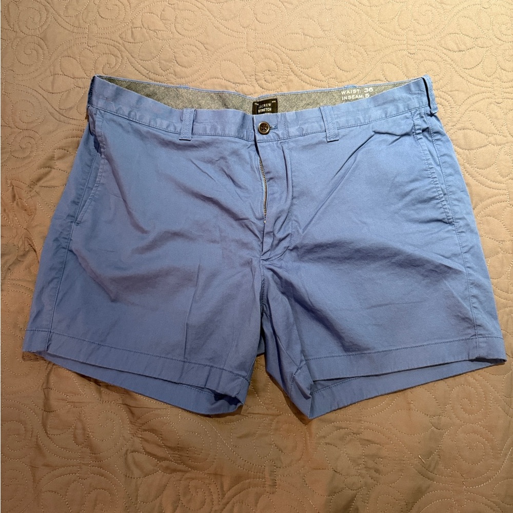 J. Crew Blue Flat Front Shorts Casual Style